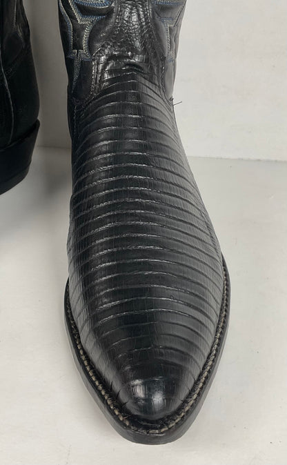 Vintage Tony Lama Cowboy Boots | Teju Lizard | Gold Label | Men’s 10.5 D