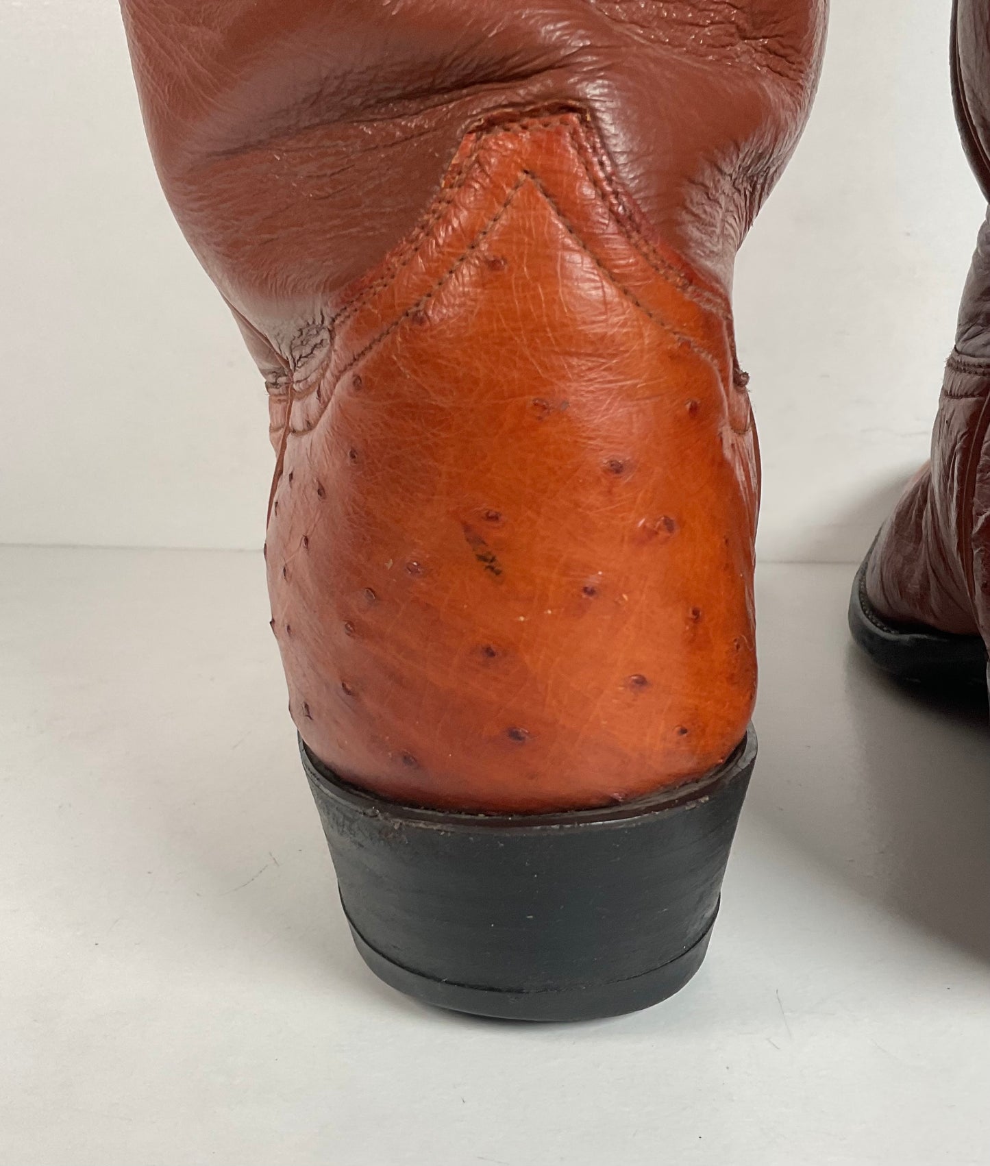 Vintage Tony Lama Smooth Ostrich Cowboy Boots | 1970s | Gold Label | Men’s 12 B