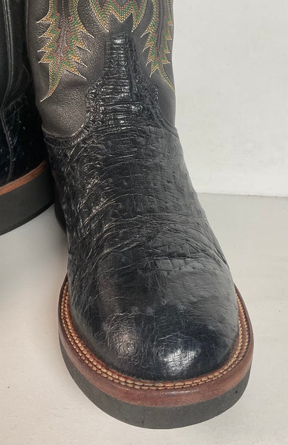 Tony Lama Ostrich Roper Boots | Crepe Sole | USA Made | Men’s 10 D