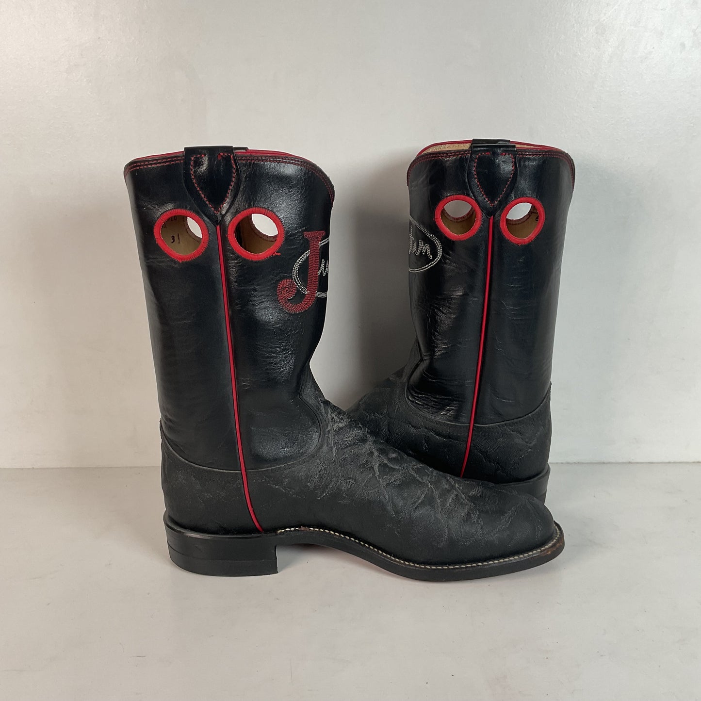 Justin Faux Elephant Print Buckaroo Cowboy Boots Men’s 6.5 D | Women’s 7.5 Punchy Roper USA