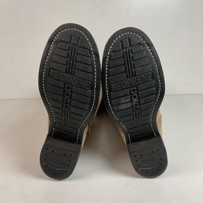 Vintage Georgia Tall Suede Harness Boots 9 M USA Made Soft Toe