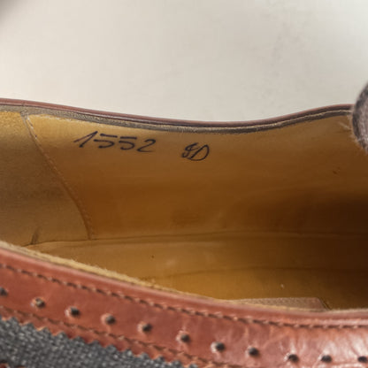 Vintage Cole Haan Ventilated Mesh Spectator Shoes 9 D Brogue Wing Tip Italy