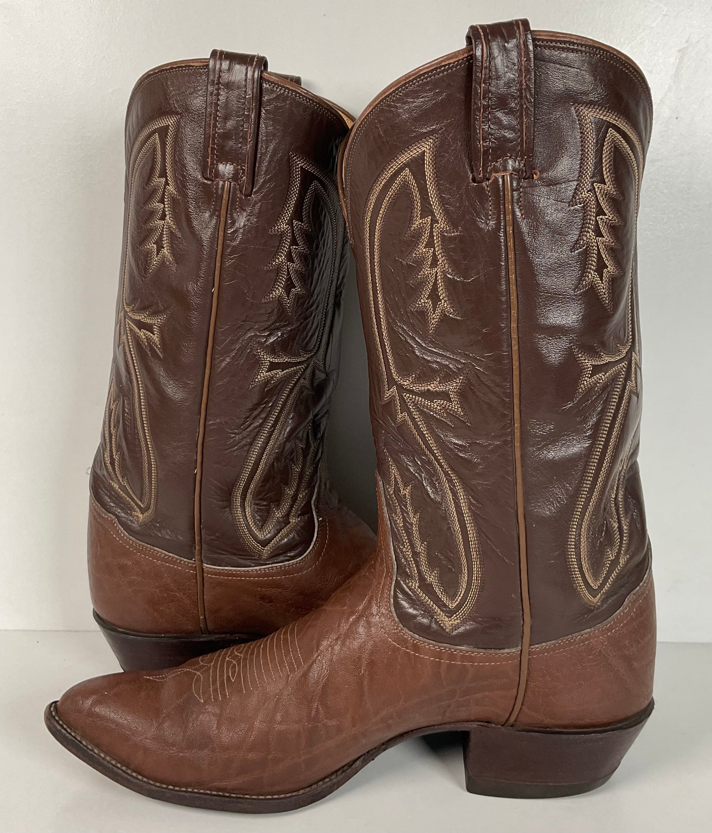 Vintage Tony Lama Gold Label Elephant Cowboy Boots 11 E Exotic