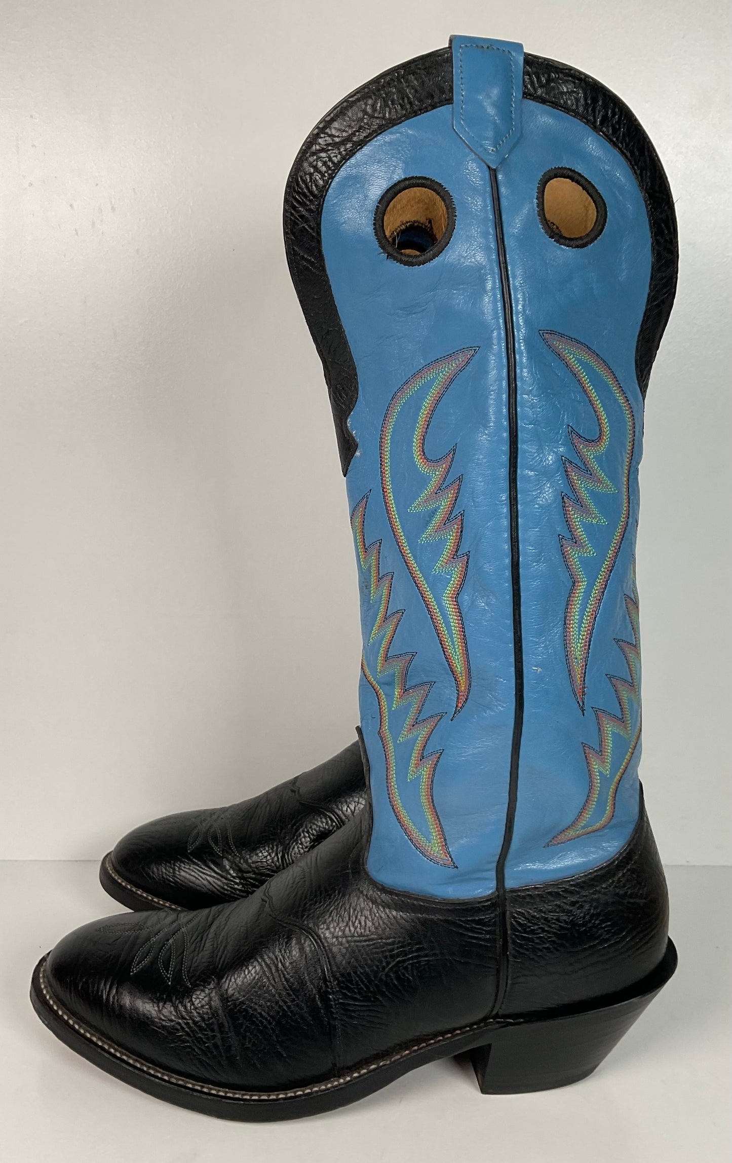 Vintage Nocona Buckaroo Cowboy Boots 11 EE Baby Blue USA Made