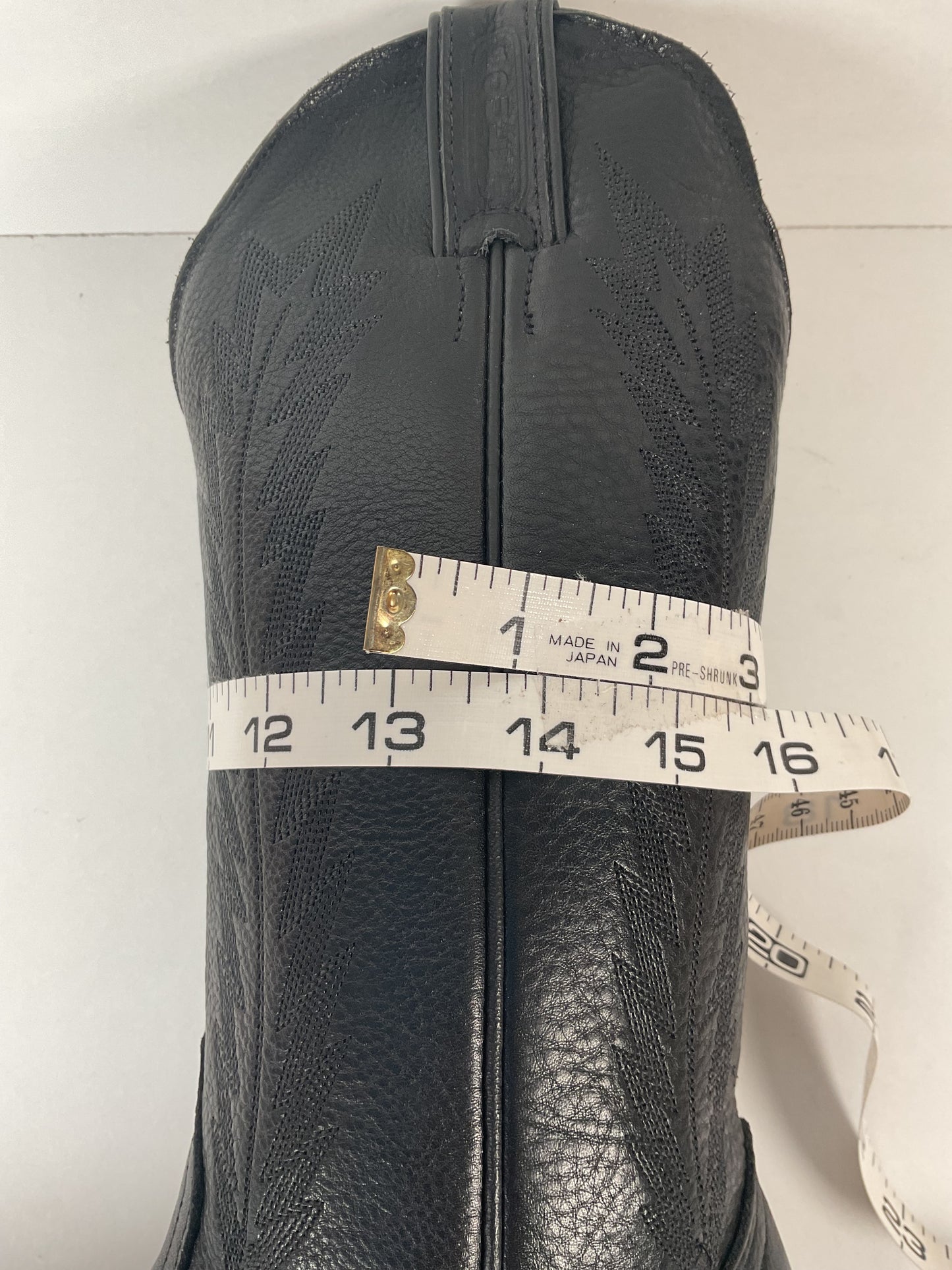 Boulet Classic Black Cowgirl Boots 6.5 C Deerskin New With Tags