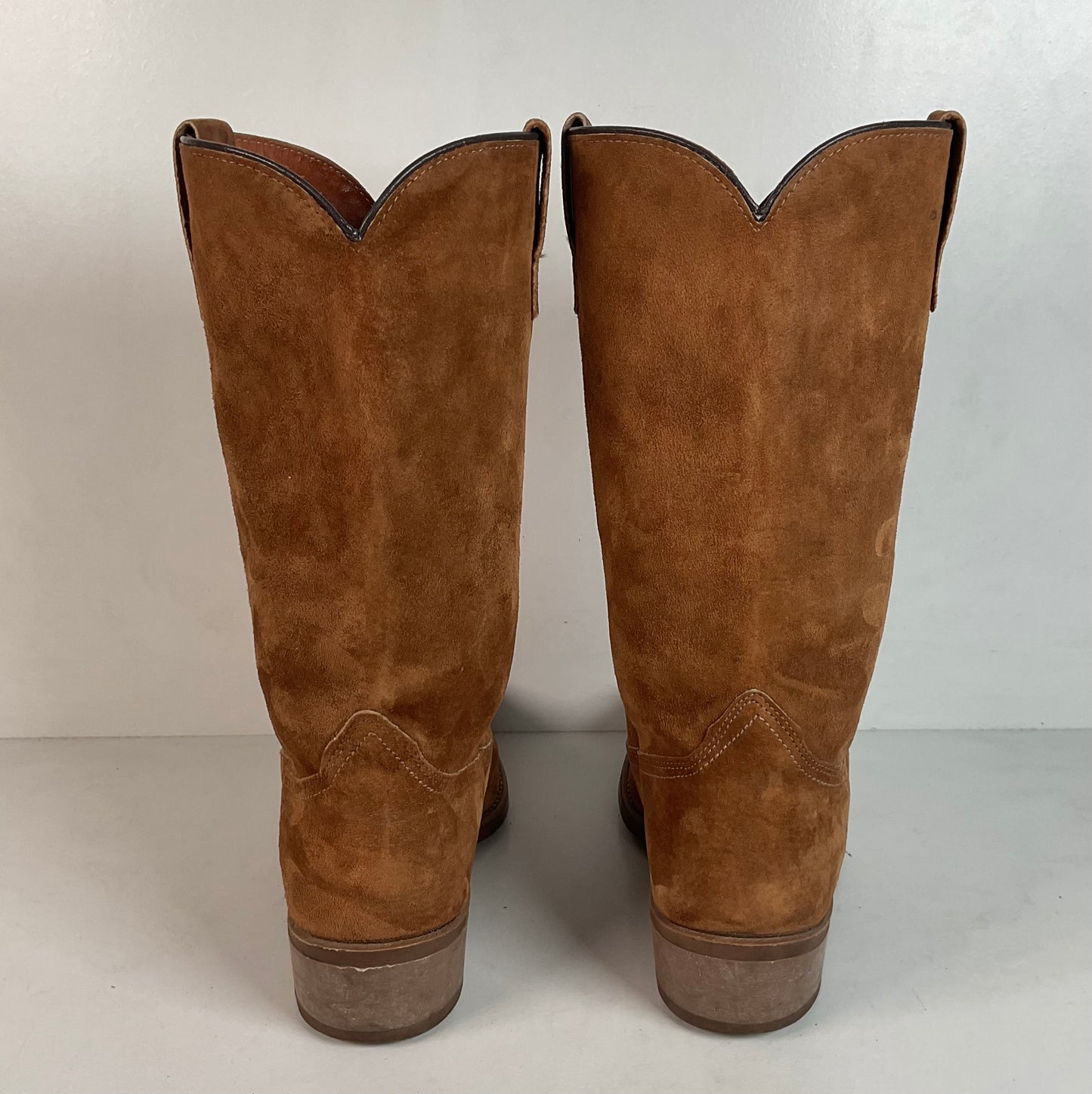 Wolverine Pigskin Suede Cowboy Boots 8.5 EE USA Made Rough Out