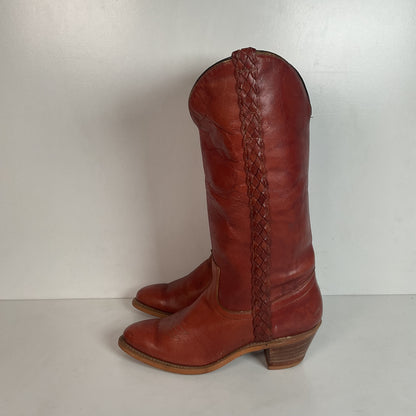 Vintage Capezio Braided Shooter Boots 6.5 M USA Made Campus Riding
