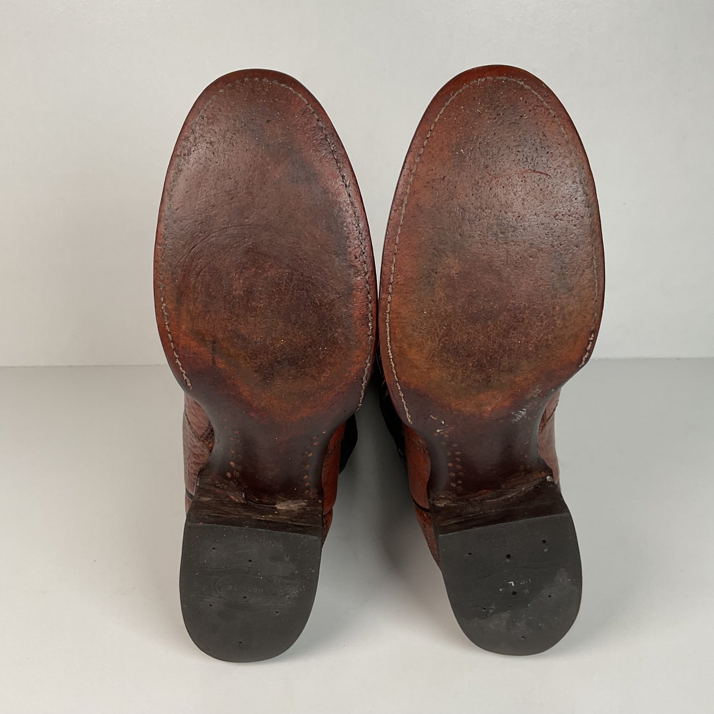 Vintage Sanders Shark Patchwork Cowboy Boots | Exotic | Extra Narrow | 11.5 AA