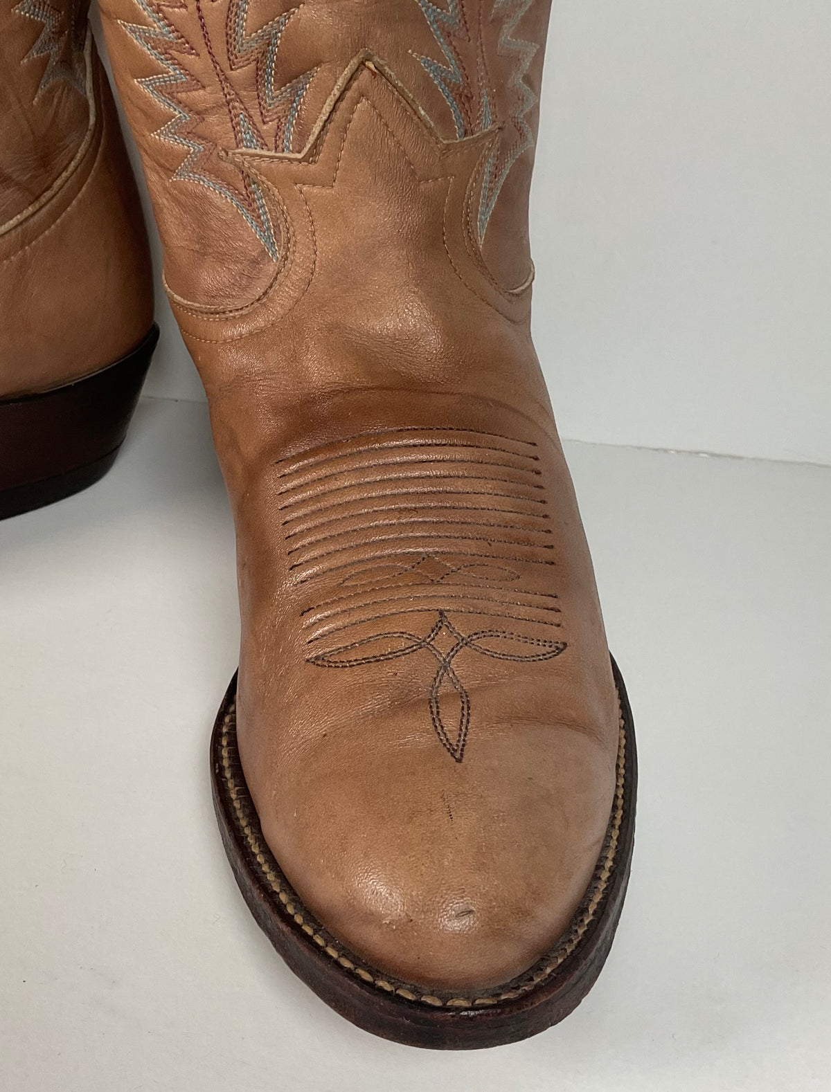Vintage Tony Lama Gold Label Cowboy Boots | Marbled Leather | Men’s 8 D