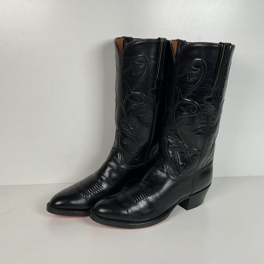 Vintage Lucchese Roma Corded Cowboy Boots | Goat Skin | Custom | Men’s 7 | Women’s 8