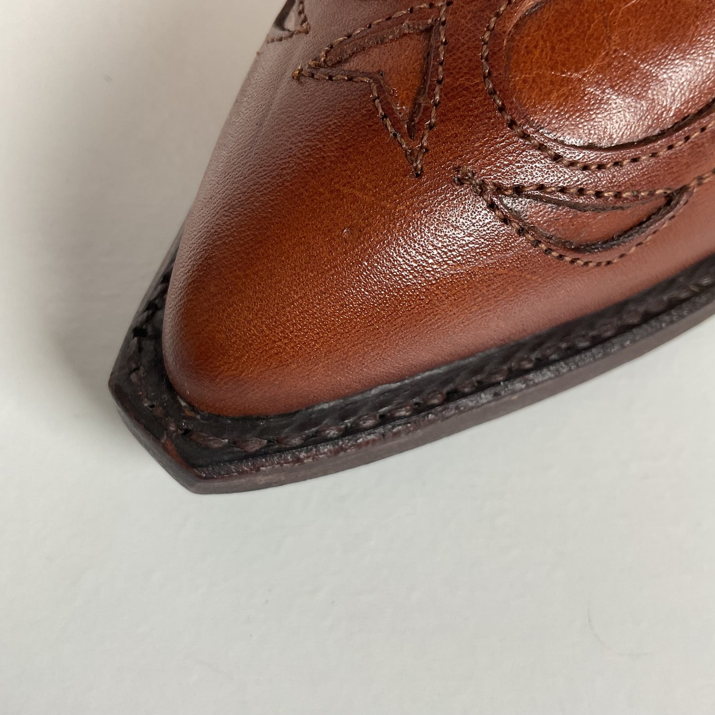 Vintage J. Chisholm Cowgirl Boots | Wingtip | USA made | Brown | Women’s 6.5