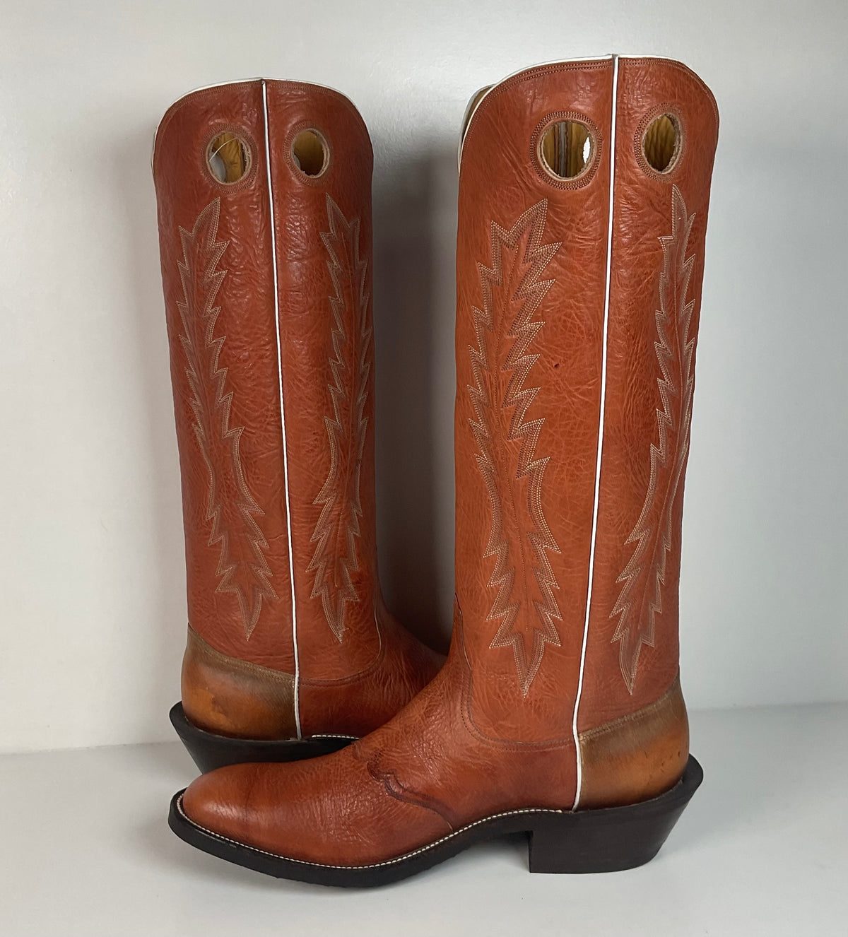 Custom Buckaroo Cowboy Boots | Rough Stock Heel | Tall Top | Men’s 11