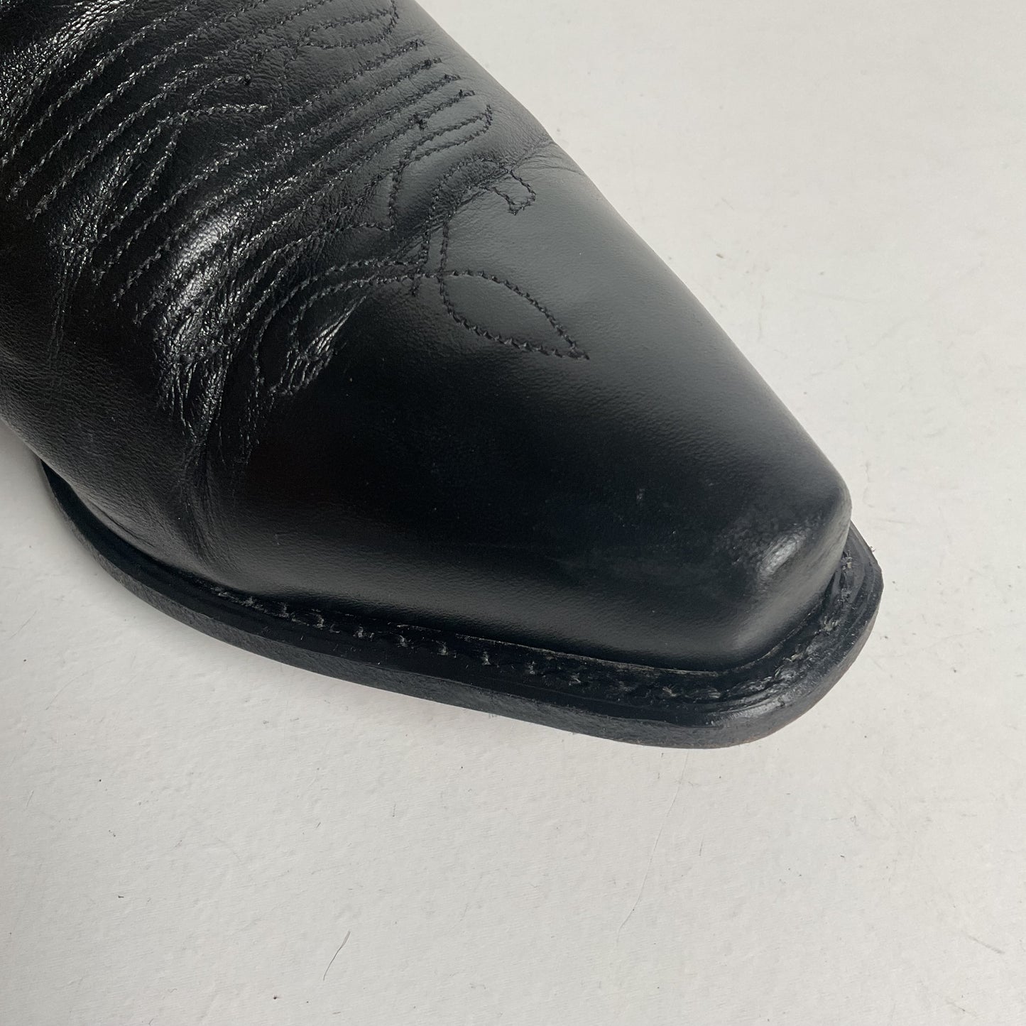 Acme Pee Wee Cowgirl Boots 10 M Tooled Tulip Inlay