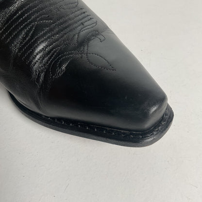 Acme Pee Wee Cowgirl Boots 10 M Tooled Tulip Inlay