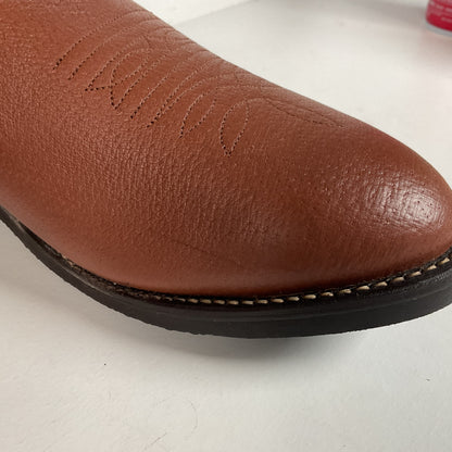 Vintage Nocona Pig Skin Cowboy Boots | Rust Brown | USA Made | Men’s 10 EEE