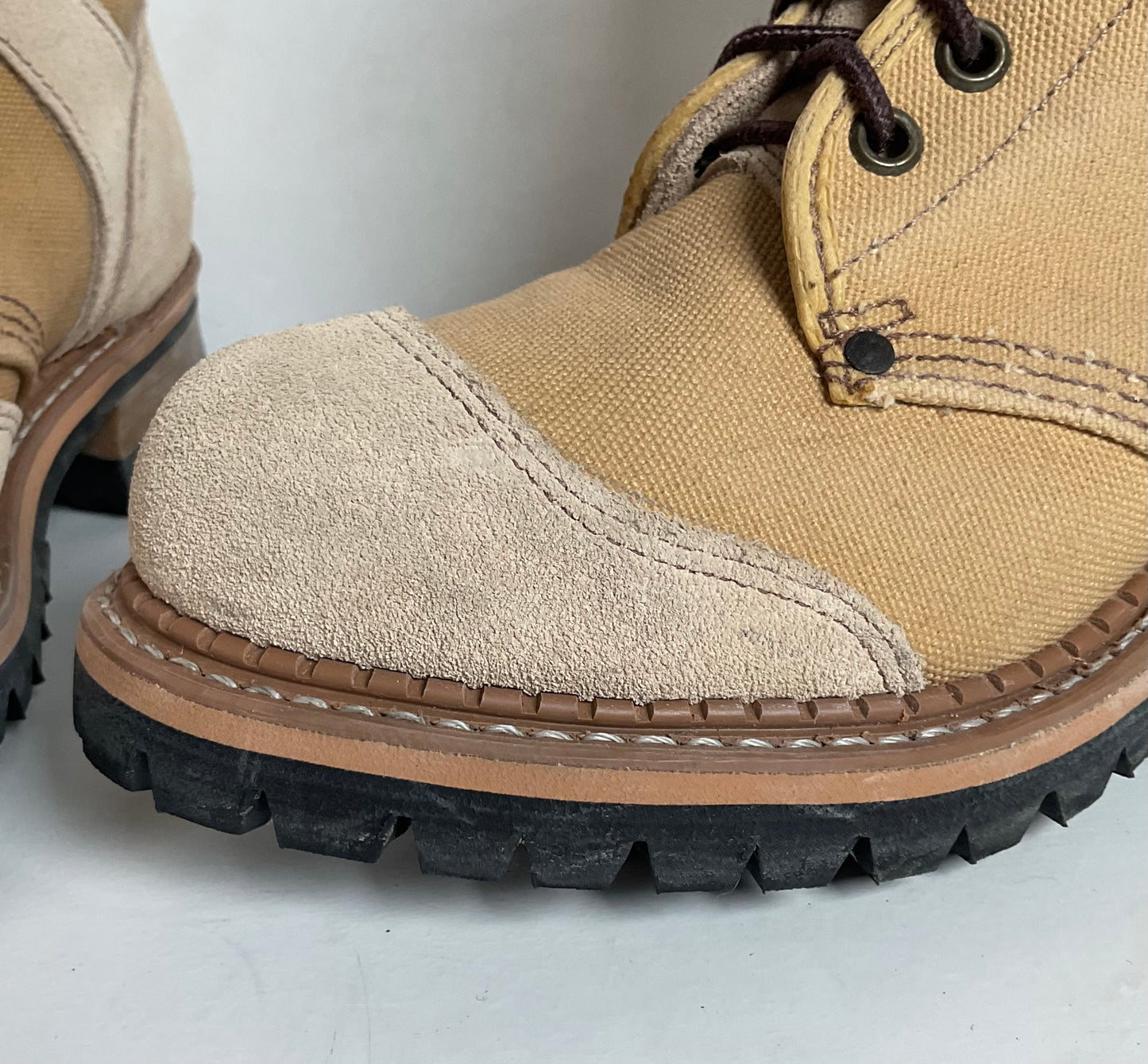 Vintage Georgia Safety Toe Combat Boots | Desert Suede | 5.5 E |Women’s 7