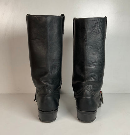 1970s Durango Harness Motorcycle Boots 10 D USA Made Biker Buckle