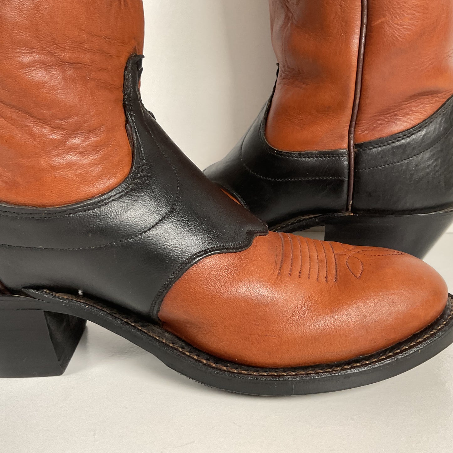 Olathe Tall Top Buckaroo Boots | USA Made | Overlay | Men’s 6 C | Women’s 7