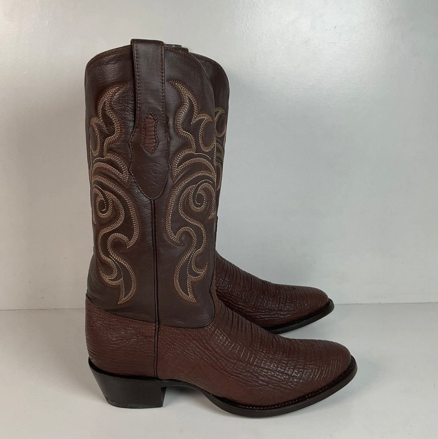 Los Altos Shark Skin Cowboy Boots | Exotic | Brown | Men’s 10 D