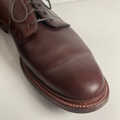 Alden for J. Crew Derby Blucher Shoes 12 D Cigar Brown