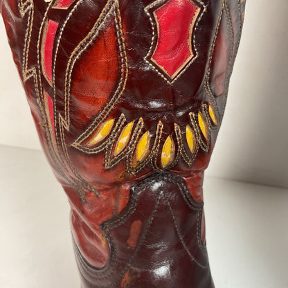 Texas Eagle Thunderbird Cowboy Boots 11 D Independence Day 4th Of July