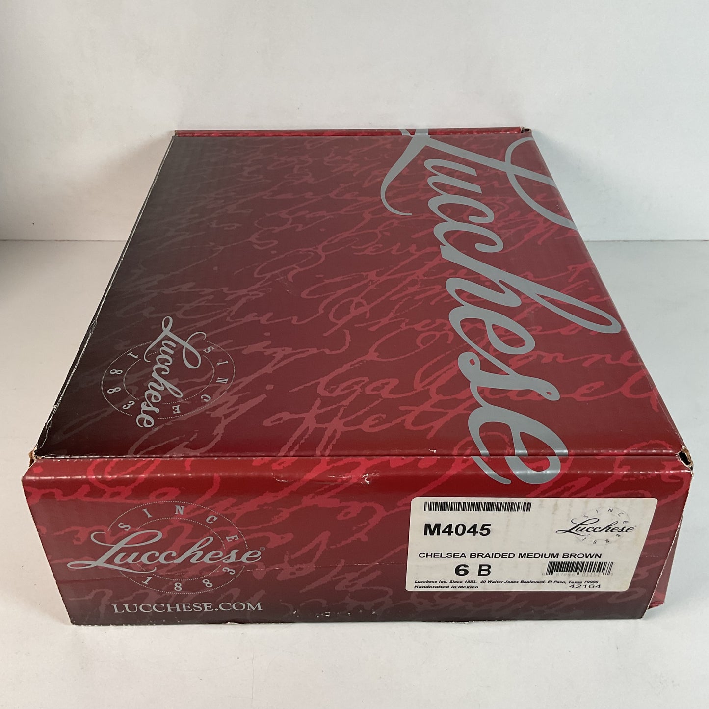 Lucchese Chelsea Braided Riding Boots 6 B Original Box