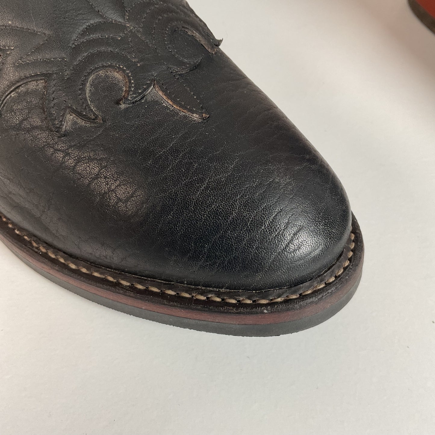 Tony Lama Bullhide Buckaroo Boots | USA Made | Collar Overlay | Men’s 9.5 EE