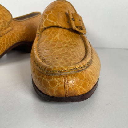 Vintage Sea Turtle Loafers | Monk Strap | Yellow | Men’s 7 D