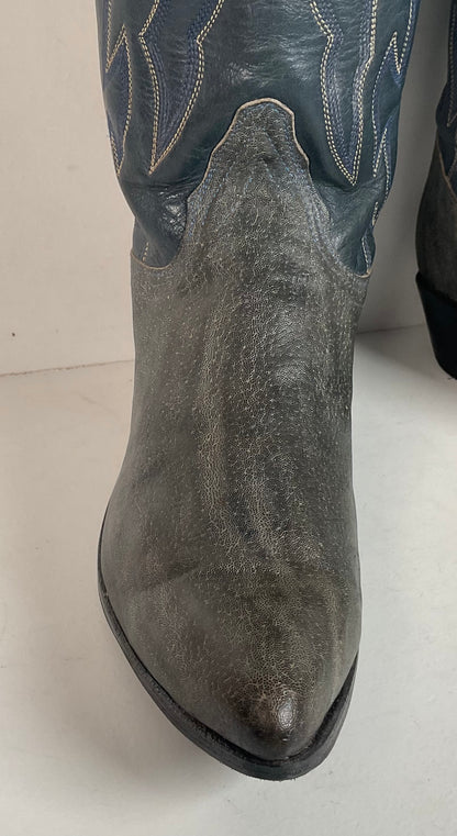 1960s Tony Lama Exotic Elephant Cowgirl Boots Men’s 7 B | Women’s 8 USA Made Gold Label