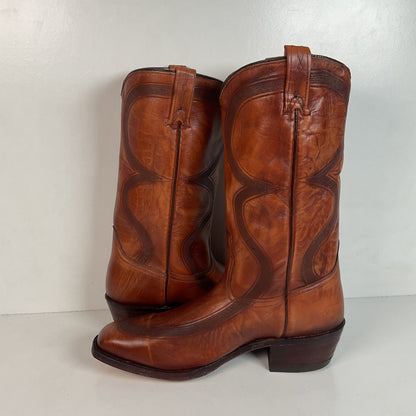 Vintage Dan Post French Toe Cowboy Boots | 1970s | 10.5 D