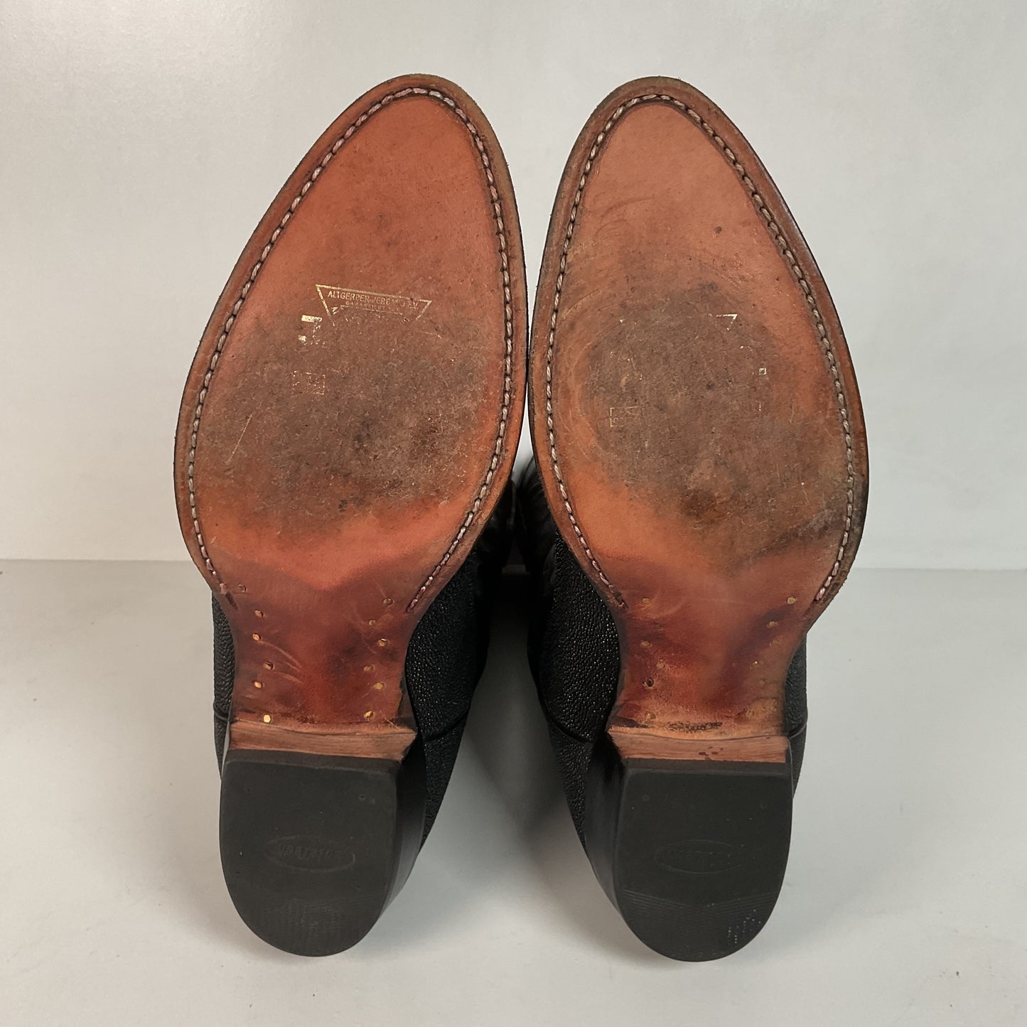 Nocona Exotic Stingray Cowboy Boots 9 D USA Black