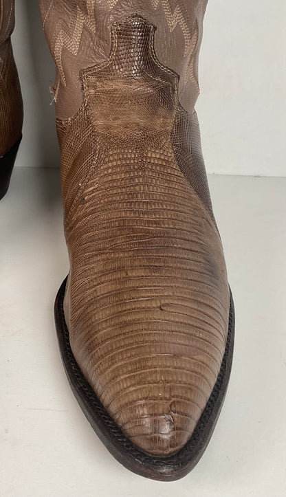 Vintage Panhandle Slim Teju Lizard Cowboy Boots | Men’s 9 D