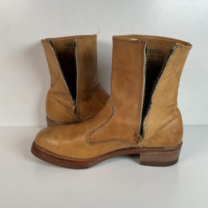 Vintage 1970s Iron Age Safety Toe Ankle Boots 9.5 EEE USA Made Campus Chunky