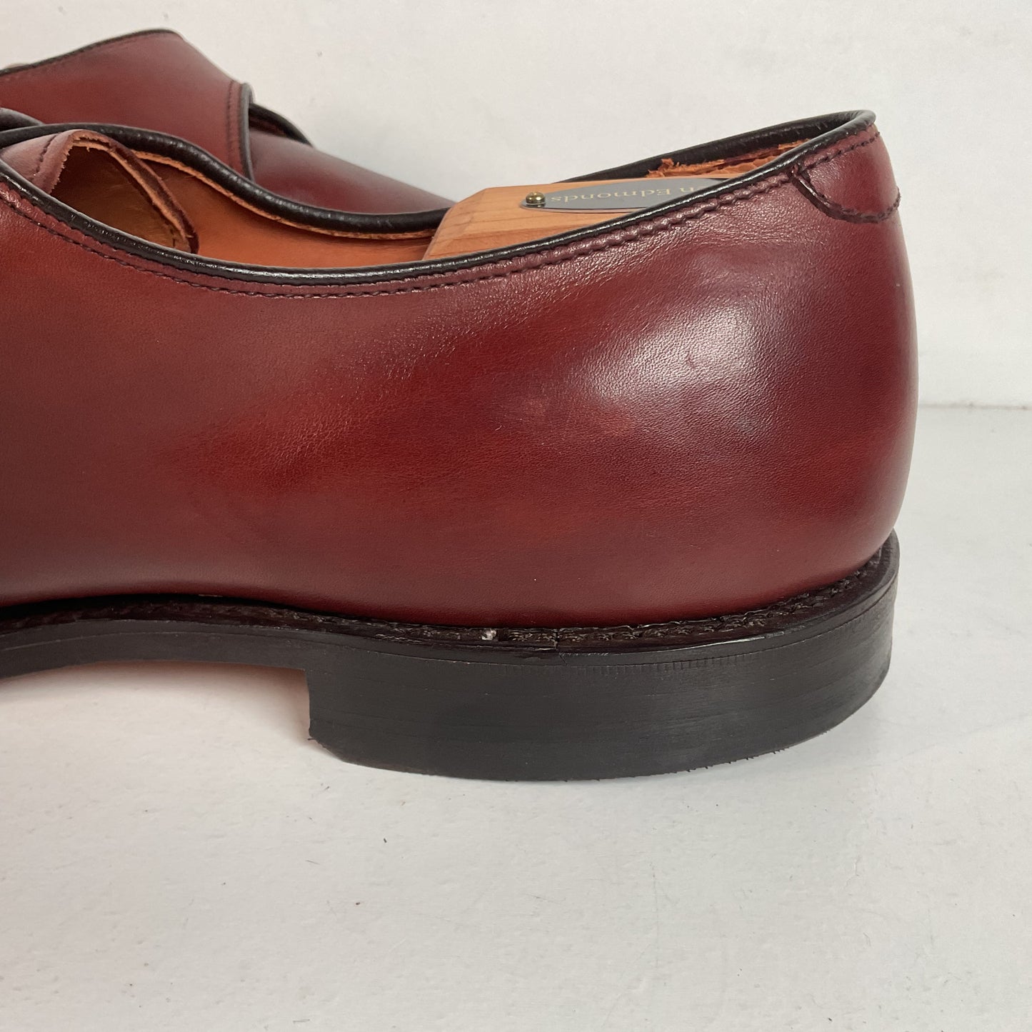 Allen Edmonds Garner Monk Strap Loafers 15 D USA Made Burnished Calf Skin