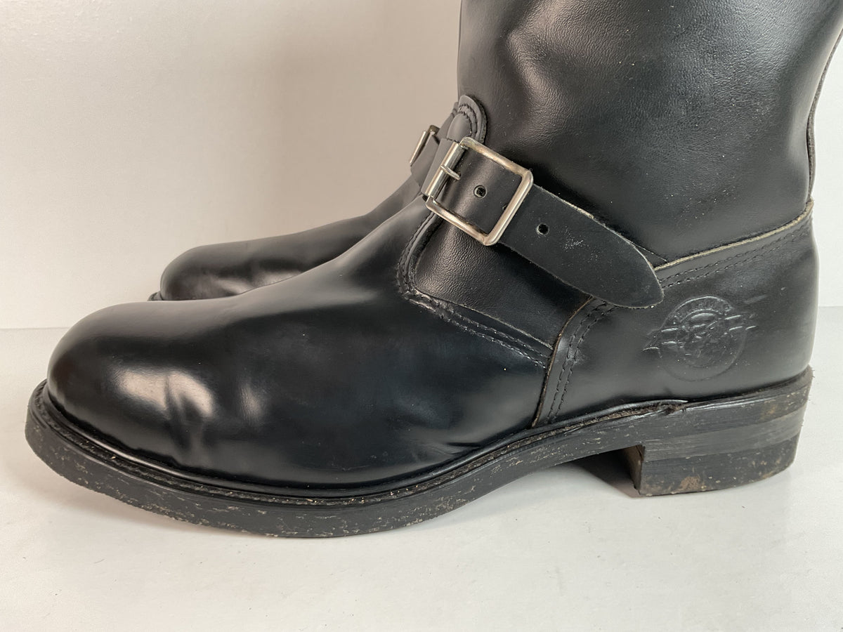 Vintage Steel Toe Leather Work Boots Vibram Bottoms Heritage Sz 13 USA Made Vintage Burgundy Leather Thinsulate Hiking Boots Vibram Sole  main image 2