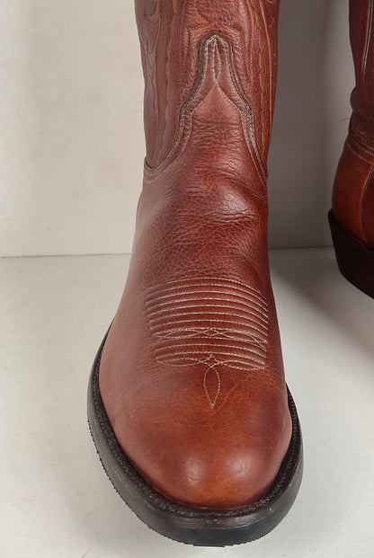 Lucchese Classics Handmade Cowboy Boots 12 EE Brown Bison Hide