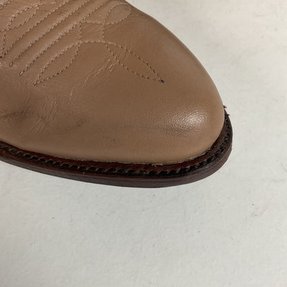 Vintage Panhandle Slim Beige Cowgirl Boots 6.5 B Handcrafted