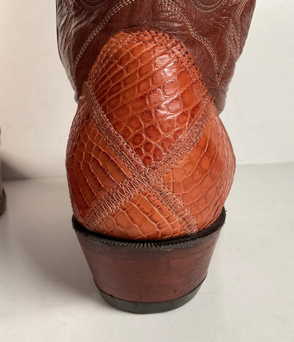 Alberta Boot Company | Alligator Cowboy Boots | Tail Cut | Men’s 9 EE