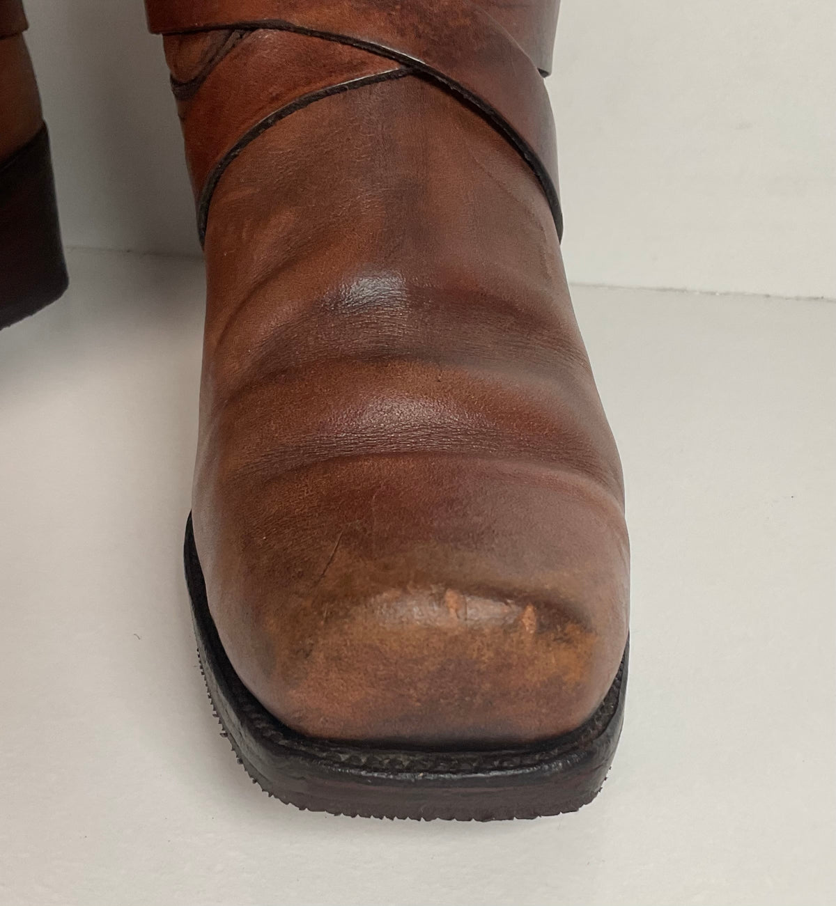 Vintage Frye Black Label | Harness Tanker Boots | Women’s 8 B