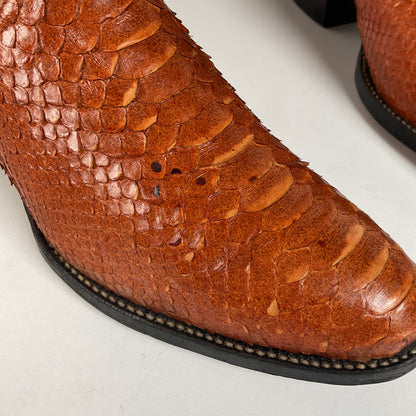 Vintage Tony Lama Python Snakeskin Cowboy Boots | Gold Label | Men’s 8 D