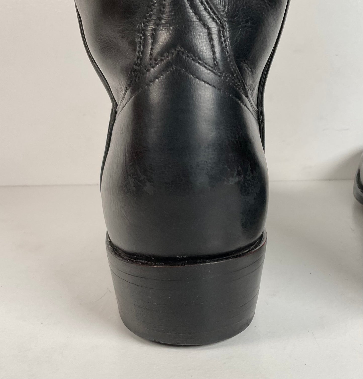 Vintage Lucchese French Toe Cowboy Boots | Black Calf | USA Made | Men’s 11 C