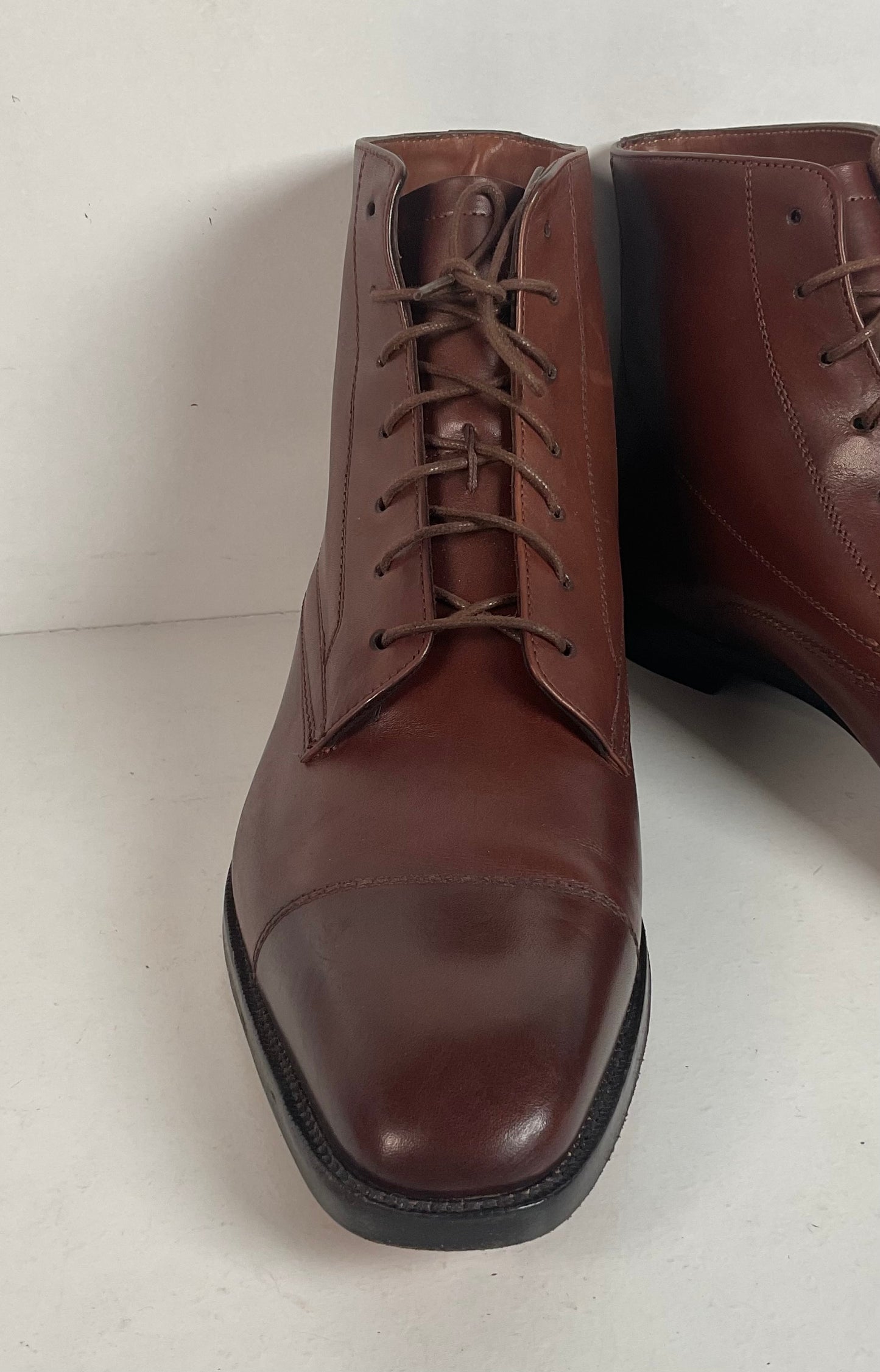 Women’s Ralph Lauren Victorian Style Boots 6.5 B Brown Leather Purple Label