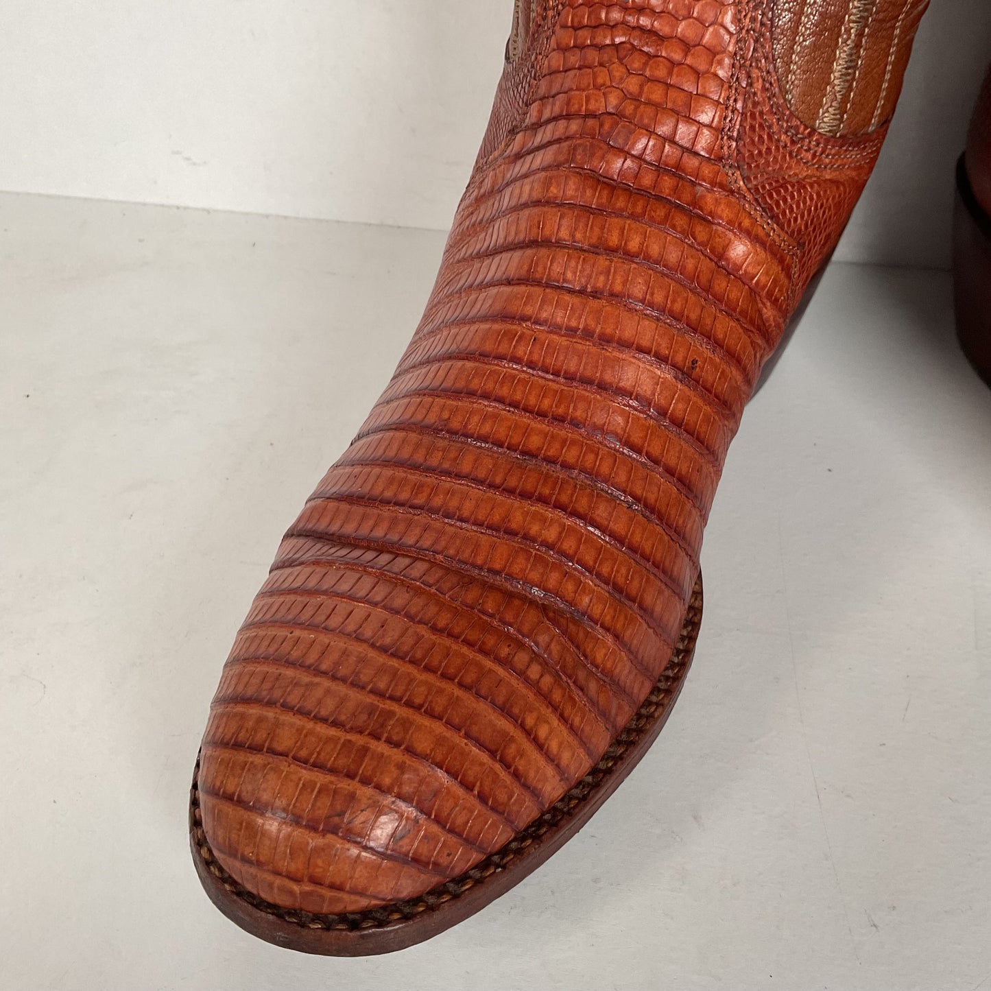 Vintage Lucchese San Antonio Cowgirl Boots | Teju Lizard | 6.5 B