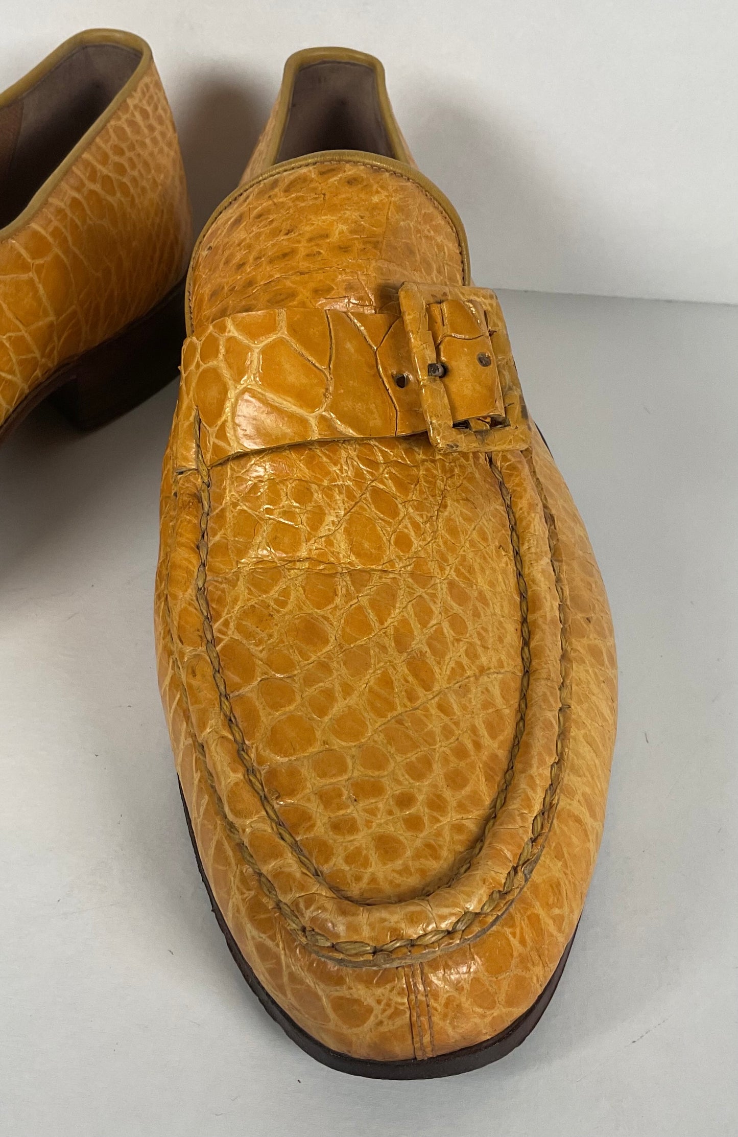 Vintage Sea Turtle Loafers | Monk Strap | Yellow | Men’s 7 D