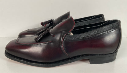 Vintage Johnston Murphy Aristocraft Oxblood Tassel Loafers 9.5 C USA Made