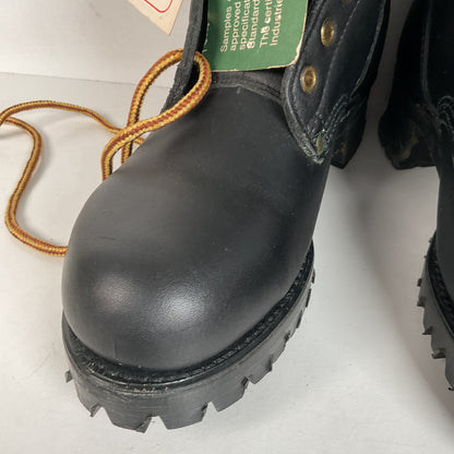 Vintage Steel Toe Logger Boots | USA Made | 1970s-1980s | Men’s 7.5 E