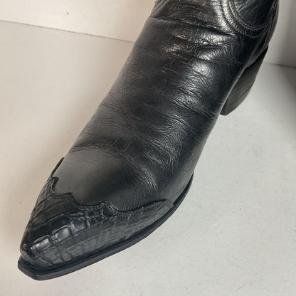1960s Tony Lama Cowboy Boots Men’s 6 Extra Narrow | Women’s 7 Alligator Wingtip