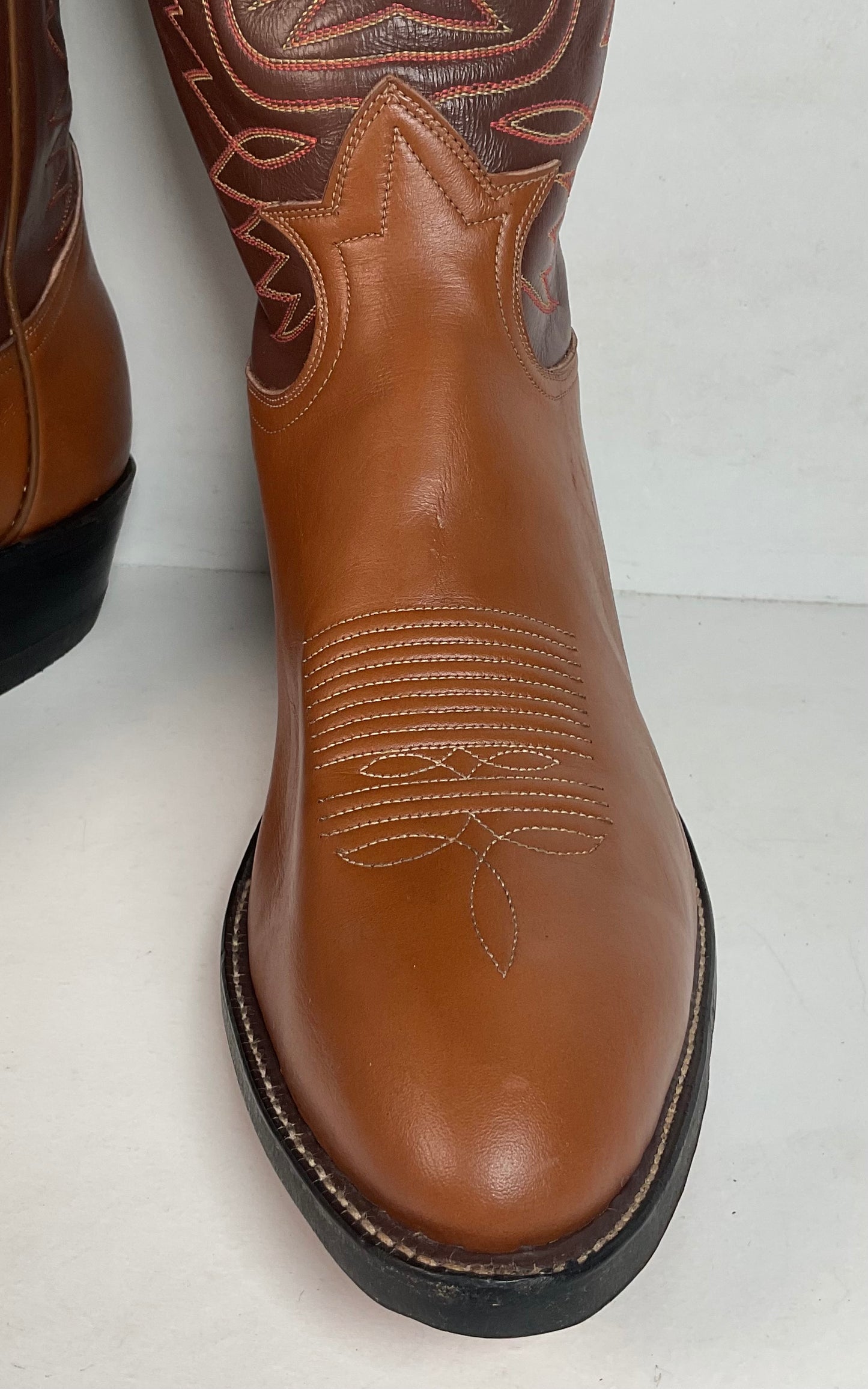 1970s Tony Lama Cowboy Boots 12 D Gold Label USA Made