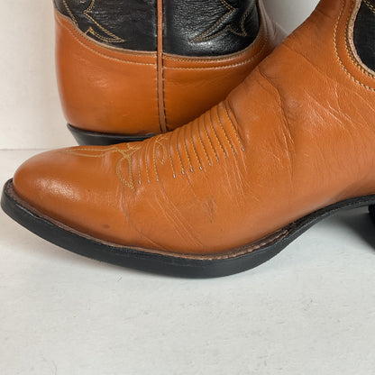 Vintage Tony Lama Longhorn Cowboy Boots | ￼Gold Label | Men’s 8.5 | Women’s 10
