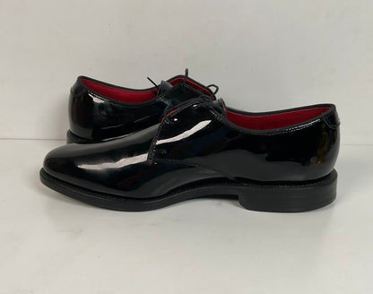Allen Edmonds Kendall Plain Toe Derby Shoes 8 D Glossy Patent Leather
